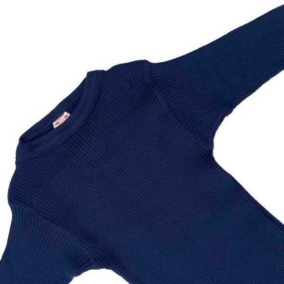 S.T.V. (Finland) Wool Rib Knit Jewel Neck Pullover Navy (Kiko Kostadinov) : S - Picture 2 of 3
